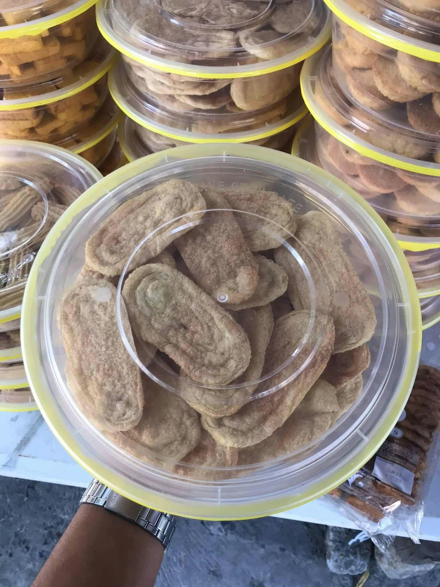 Tub of otap, a flaky oval Filipino pastry